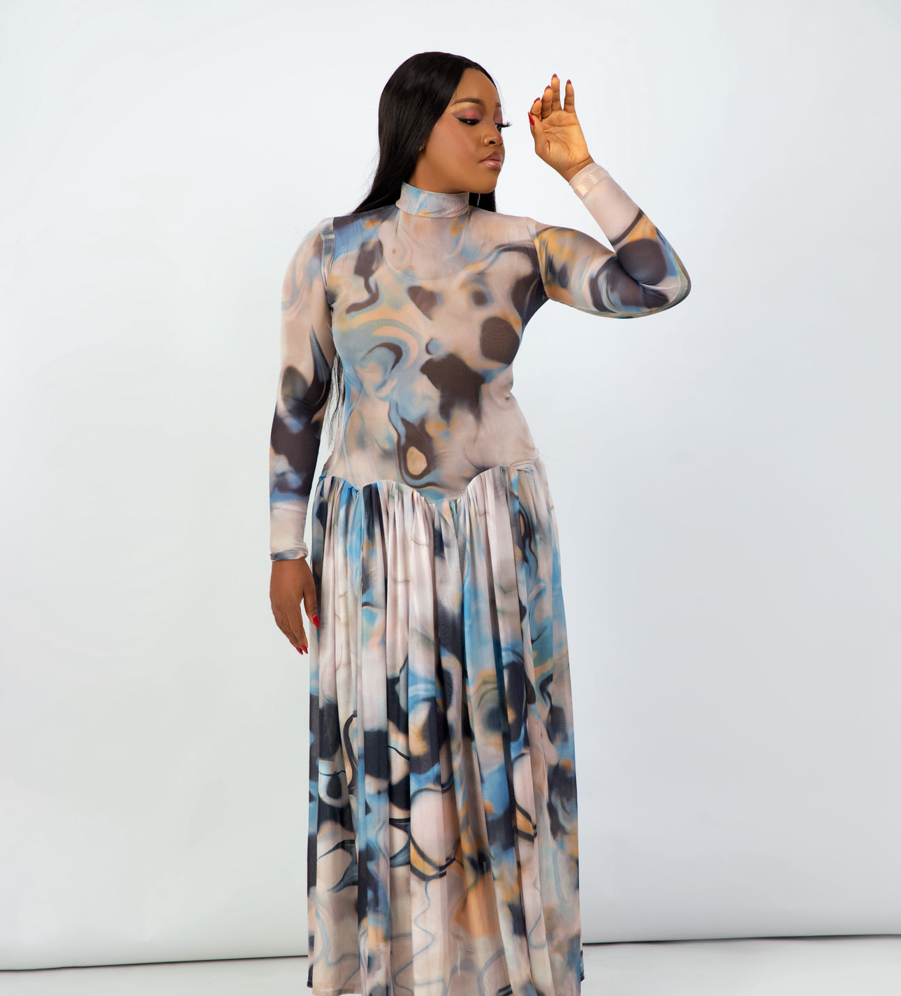 Nuella in Nude and Powder Blue