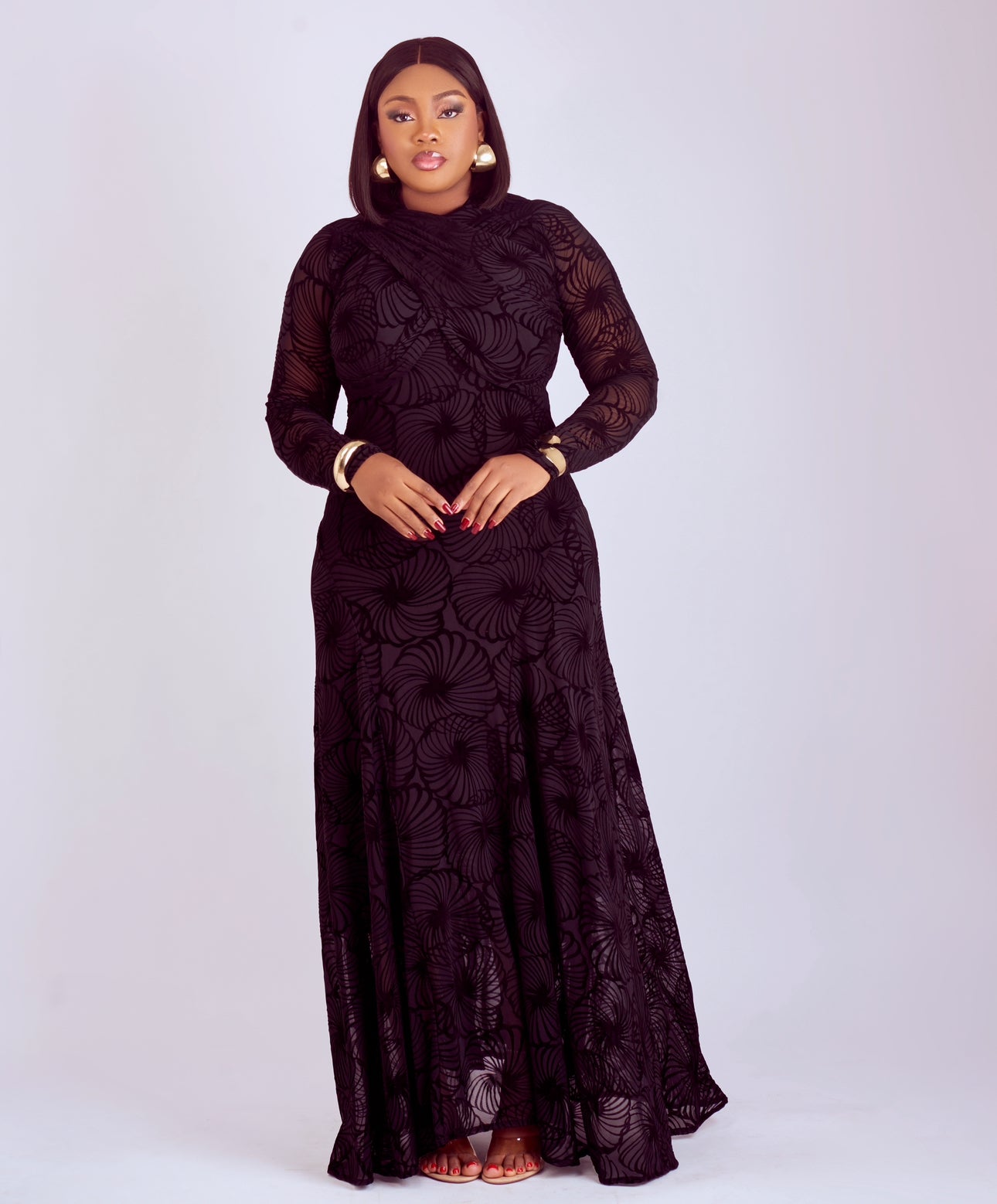 Nuella Mesh dress in Black