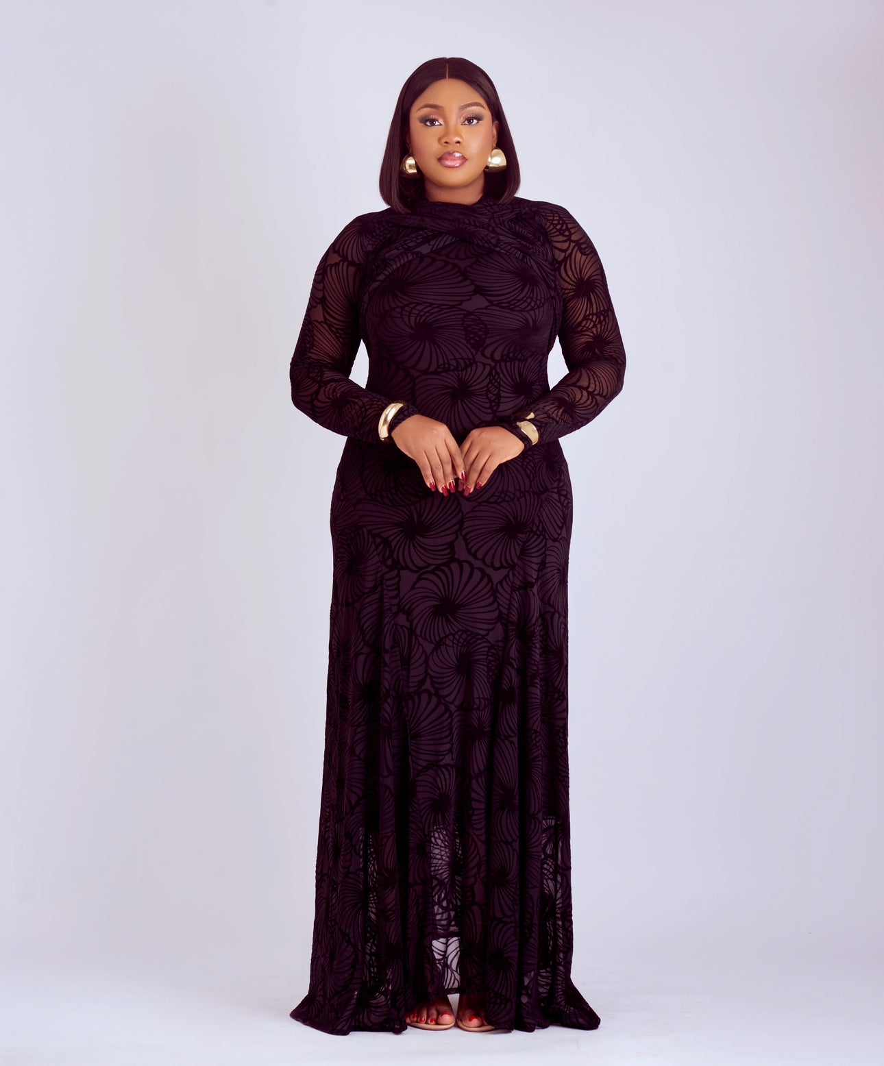 Nuella Mesh dress in Black