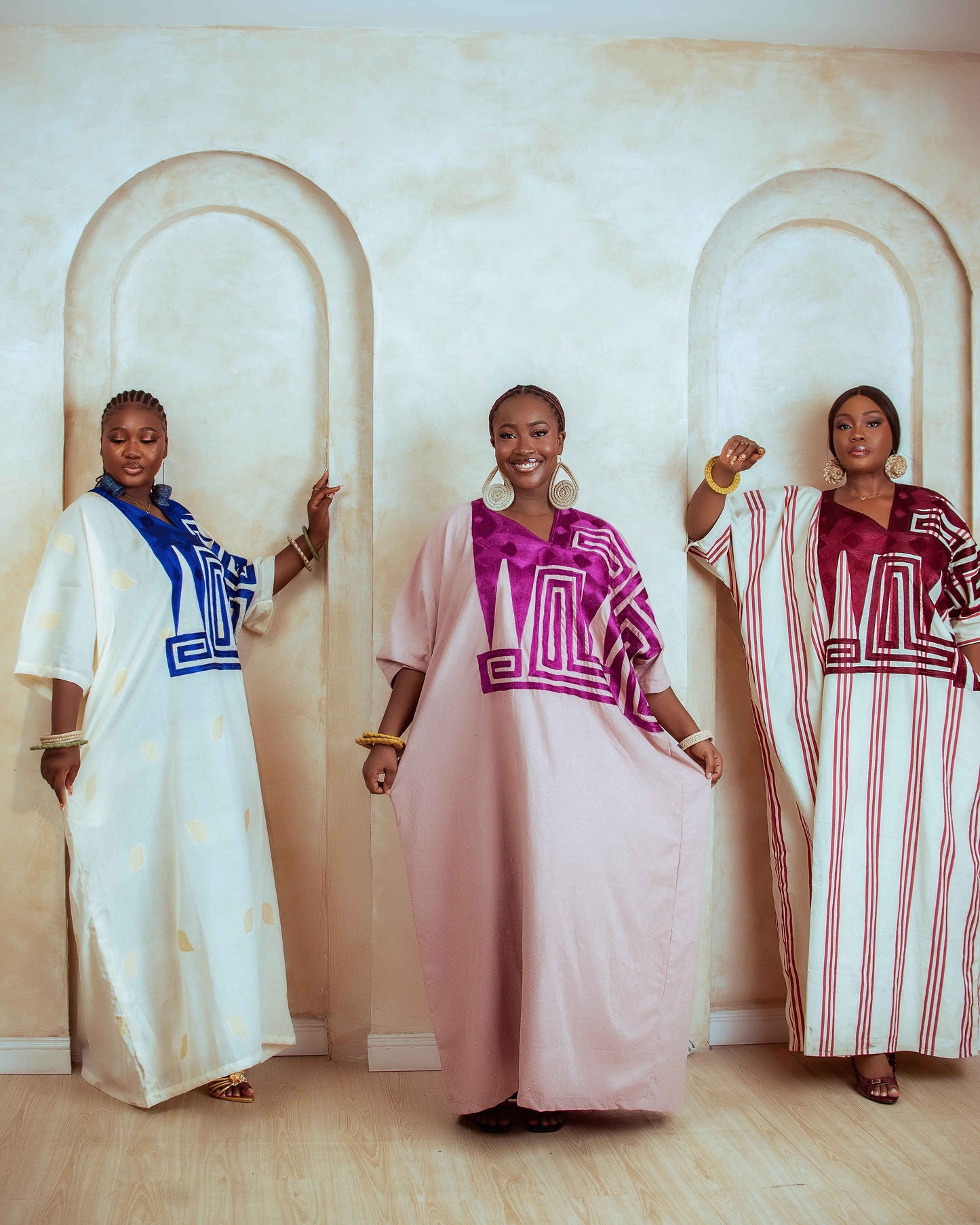 À R À Boubou with Royal blue embroidery