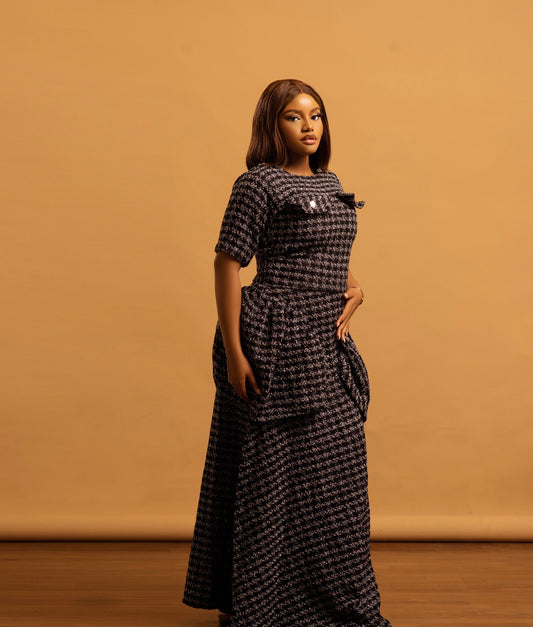 Kelly Tweed Two piece Skirt and crop Top