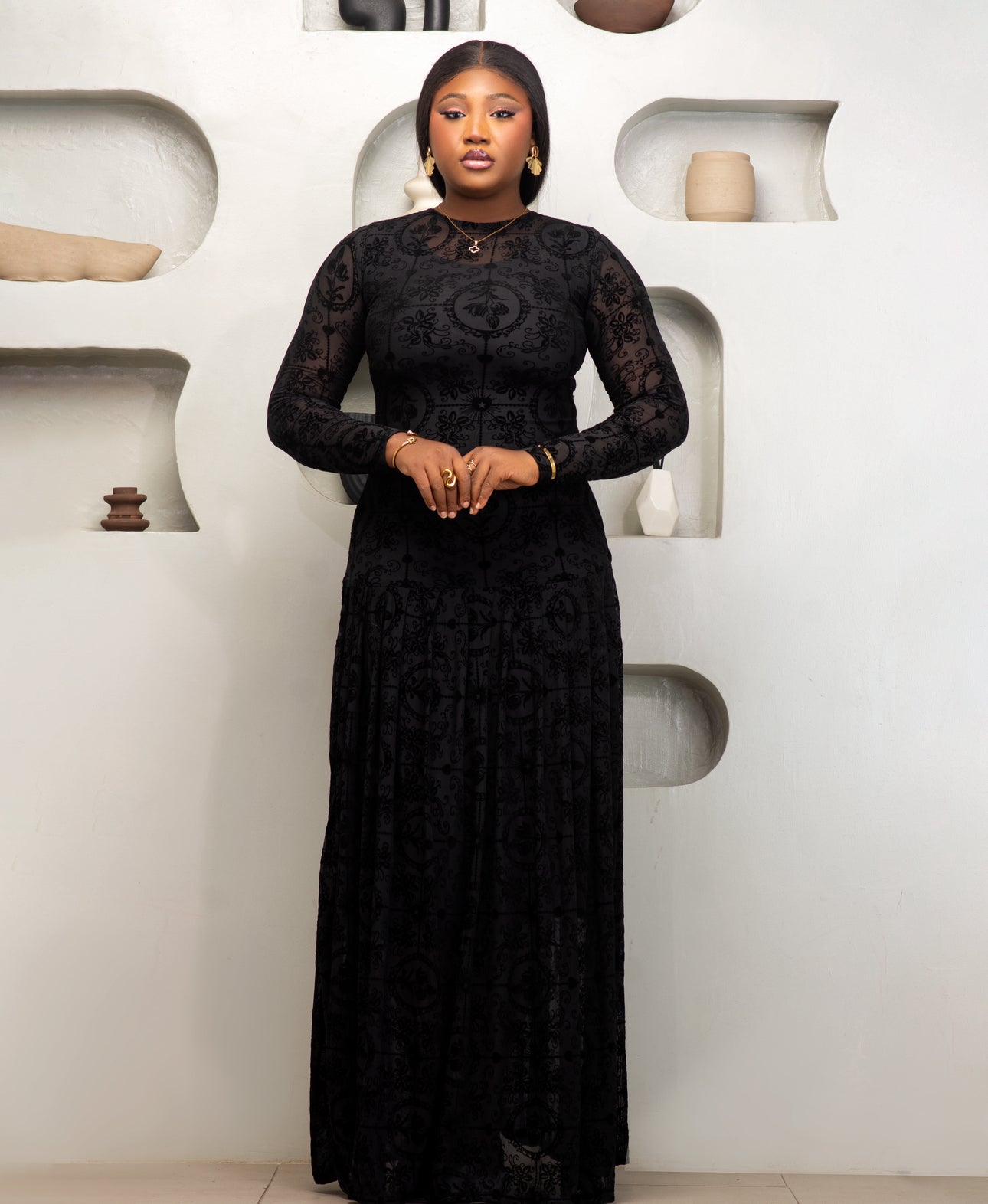 Nuella Maxi Dress in Black