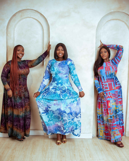 Ara Mesh dress in Blue