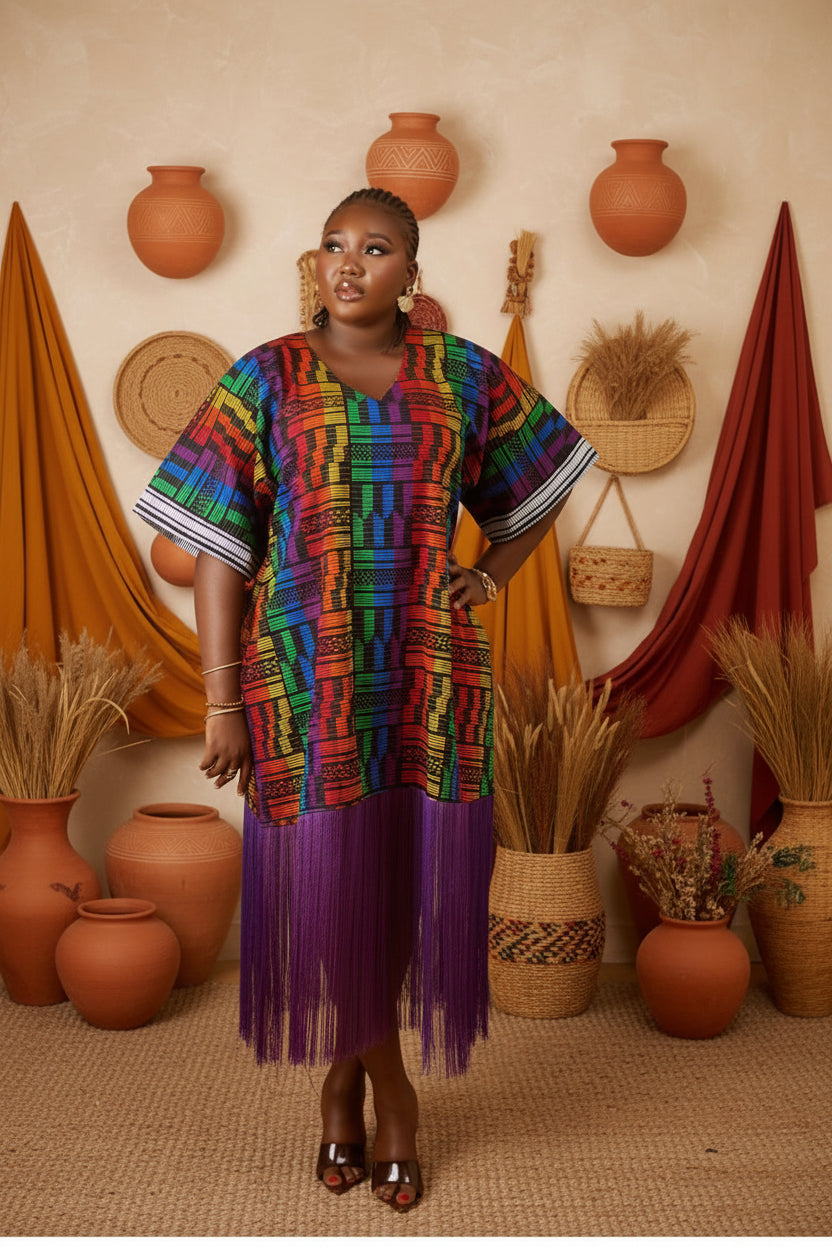 Àra Fringe Midi in Multi
