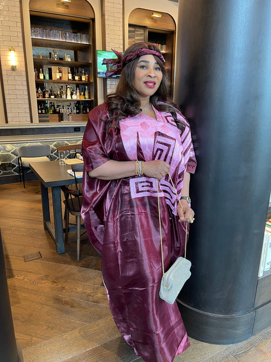 Ewa Kaftan in Burgundy