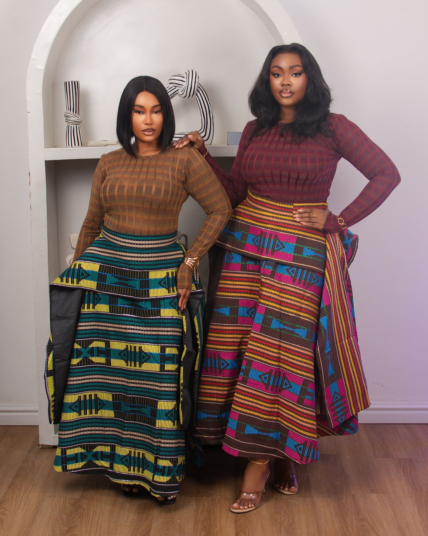 Asake In Green Skirt Only
