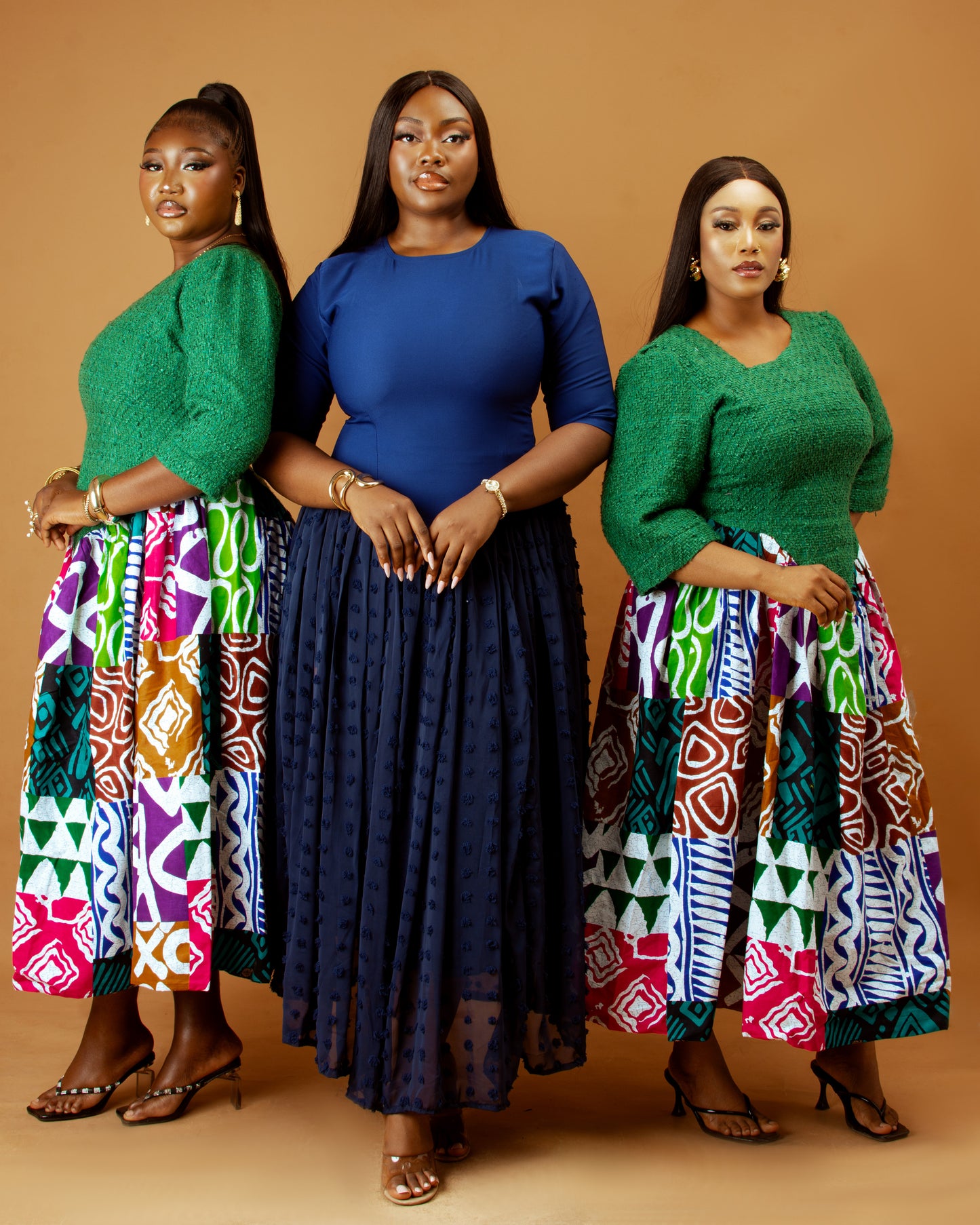 Kelly Tweed and Ankara Midi dress