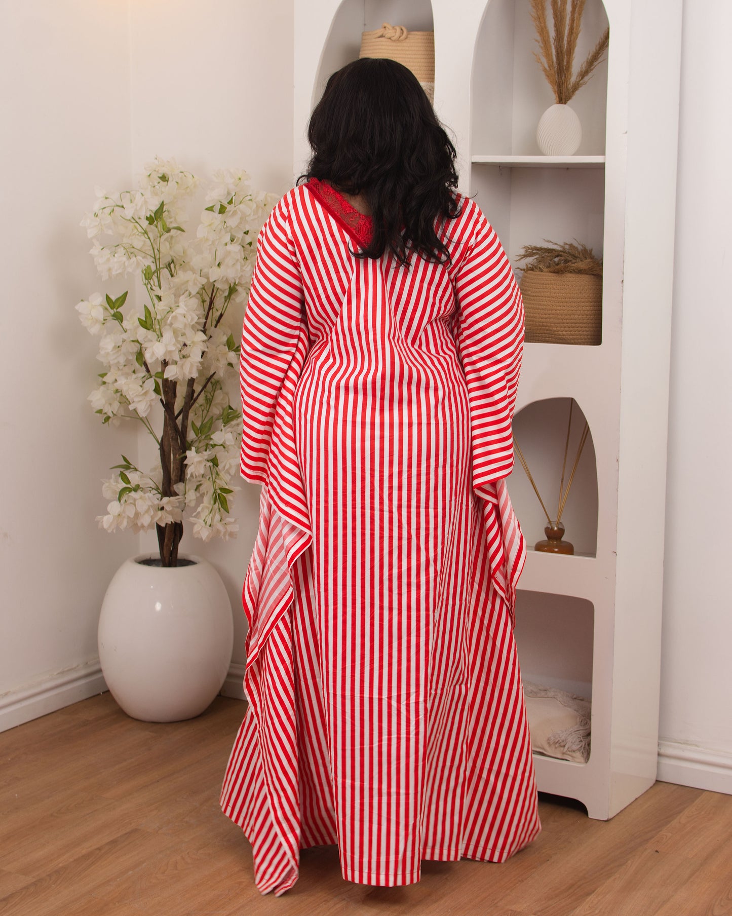 Imisi Stripe Boubou in Red