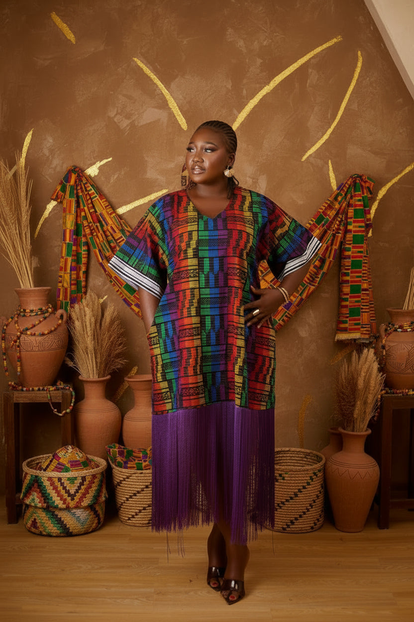 Àra Fringe Midi in Multi