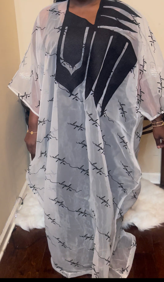 Signature Kaftan in Black and White